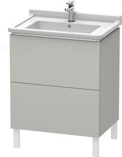 Duravit Waschtisch-Unterschrank L-Cube 67x46,9cm, betongr ma, 2 Ausz., stehend