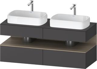 Duravit Waschtisch-Unterschrank Qatego 140x55x60cm, E Te/Gra m, Pl, B beids.