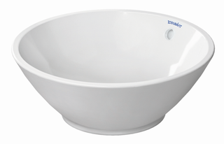 Duravit Aufsatz-Waschbecken Bacino Ø 42 cm, ohne Hahnloch und Hahnlochbank, mit Überlauf