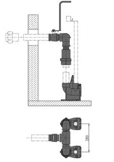Jung Armaturensatz US 62-253, US 75-155 DN 50, Doppelanlage
