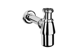 VitrA Flaschen-Siphon G 1 1/4, Abgangsrohr und Rosette, chrom