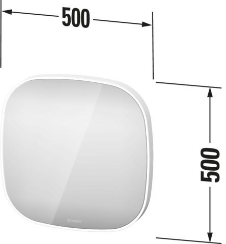 Artikelbild 12 des Artikels „Duravit Lichtspiegel Zencha 50x50x5cm, 20 W, m Spiegel-Hz., LED, we. 50 x 50 x 5 cm, 20 W | mit Spiegelheizung“