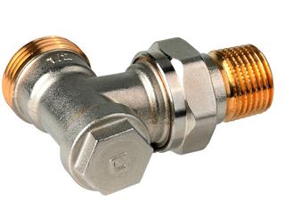 Resideo Rücklaufverschraubung Verafix-E Eck, Messing, AG am Ventileintritt, 1/2"