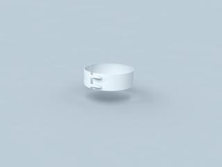 Klemmband Polyline LAS außen, statisch, weiß