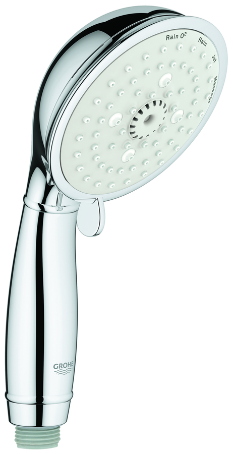 Artikelbild 2 des Artikels „GROHE Handbrause Tempesta Rustic 100 m Begr. 9,5 l/m., 4 S.-Arten, chr mit Durchflusskonstanthalter 9,5 l/min“