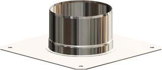 ATEC Platte PolyClassic +Iron/White DN 80/125, PP, Edelstahl blank