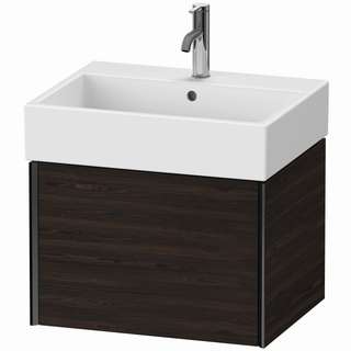 DU WTU wandh. XViu 397x584x454mm 1 Ausz.schwarz matt/Nussb. geb. ES Nussb