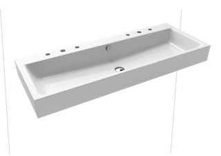 Kaldewei Wand-Doppel-WT PURO 3167-D 120x46, 2x3 HL, verchr., P-E, weiß