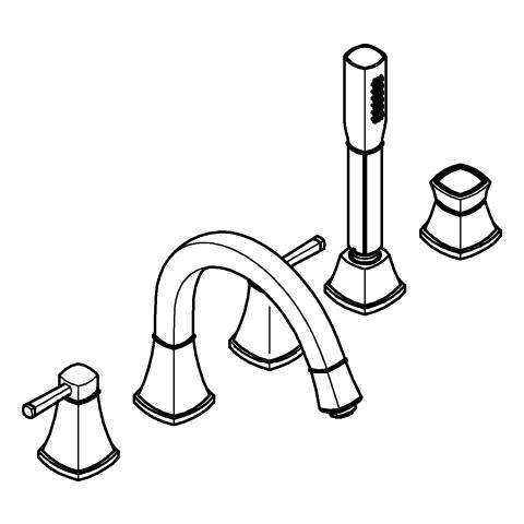 Artikelbild 2 des Artikels „GROHE 5-Loch-Wannen-Kombination Grandera chrom chrom“