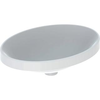 Geberit Einbau-Waschtisch VariForm 55 x 40 cm, ohne Hahnloch, ohne Überlauf, oval