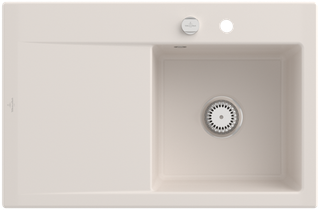 V&B Spüle Subway Style 45 re, m Abl.garn, Exzenter, crema C-plus