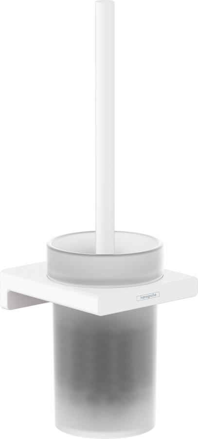 Artikelbild 1 des Artikels „hansgrohe WC-Bürstengarnitur AddStoris Wandmontage, Metall, Glas, mattweiß mattweiß“