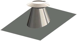 ATEC Dachdurchführung mit Wetterkragen 711x681mm, DN 110/160, 6-32Gr, PP, ES bl