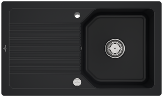 V&B Spüle Linara 50 m Abl.garn, Exzenter, pure black