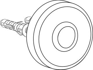 IS Wandbefestigung zu Ceratherm T Duschsystem Chrom