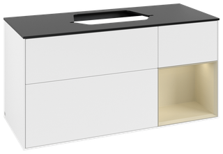 V&B WT-Unterschrank Wandbel. Finion 120cm, Pl b m, Rg si Gr m Lac, wh. m Lac