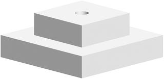 ATEC Bodenplatte PolyBit 300x300mm, Nutzlänge 50mm