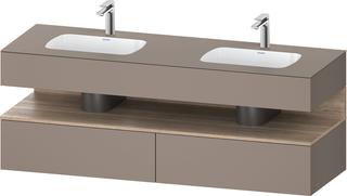 Duravit EinbauWT-Möbel-Set Qatego 160x55x60cm, Kon-WTU, Ei Marmo/Bas ma