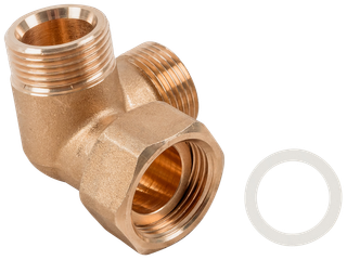 Wolf Winkel 3/4" Flx3/4"AGx3/4"AG für Systemtrennung