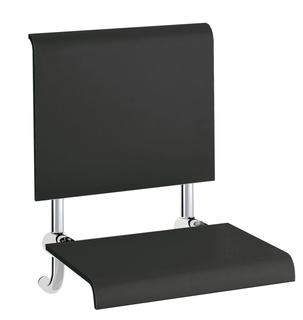 EMCO Einhängesitz System 2 chrom/schwarz, mit Kunststoffsitzfläche