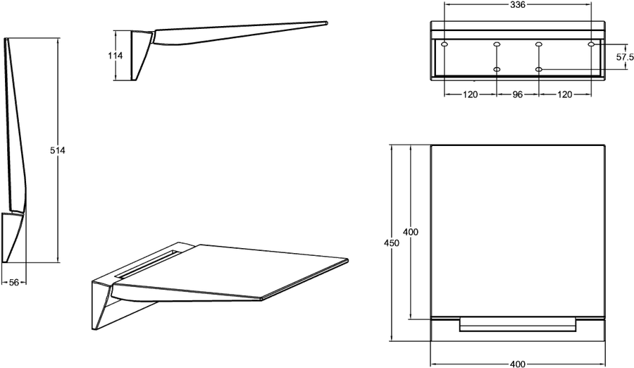 Artikelbild 4 des Artikels „Duschklappsitz Vicare Universal Aluminium “