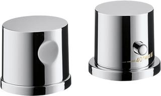 hansgrohe Fertigmontageset Axor Uno 2-L-BW-Rand-Arm., mit Thermostat, chrom
