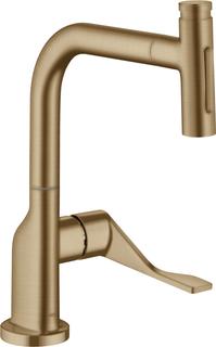 hansgrohe SPT 230 Se 2jet Axor Citterio m Ausziehbrause und sBox, brushed bronze