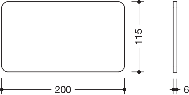 Artikelbild 2 des Artikels „HEWI Glasplatte 200x115mm, für 815.03.100 200 x 115 mm, für 815.03.100“
