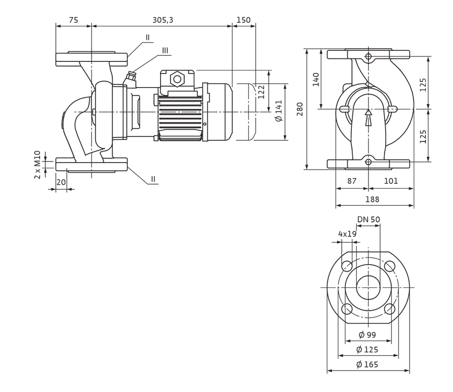 Artikelbild 6 des Artikels „Wilo Trockenl.-Standardpumpe VeroLine IPL 50/95-0,55/2, 0,55 kW, 2-polig IPL 50/95-0,55/2, 0,55 kW“