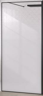 Kinedo Walk In Solo Design Plus 140 Re Profil Schwarz Glas CosmosXL 6mm H200cm