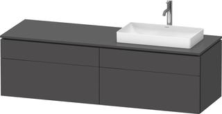 DU Konsolen-WTU wh L-Cube 550x1600x482mm Graphit Matt 2 AZ 2 Schubk ES Nu li