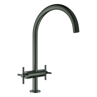GROHE Zweigriff-Spültischarmatur Atrio 1/2", hard graphite gebürstet