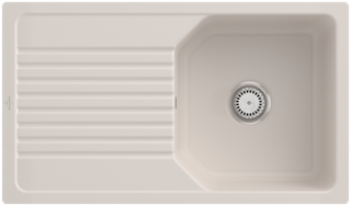 V&B Flächenbündige Spüle Linara 50 Flat 490x840mm, m Abl., Hand., crema C-plus