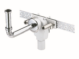 Dallmer Wandeinbau-Siphon 310 CR 1 1/4"xDN 50, Anschlussbog., MS, verchr.