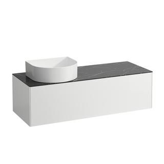 Laufen Schubladenelement/Sideboard SONAR 117,5x34x45,5cm, AS li, we ma/Nero Marqu