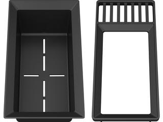 Blanco Rahmen-/Restschalekombination SINK DRAINER 2-in-1, Kunstst., sw-grau