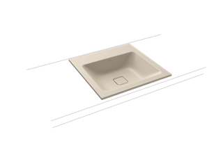 Kaldewei Einbau-Waschtisch CONO 3075 50x50cm, 3 Hahnl., ch, P-E, w. beige 20
