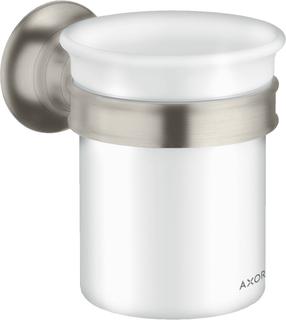 hansgrohe Zahnbecher Axor Montreux Gl., Ha. Met., Wandmont., Edelst.-Optik