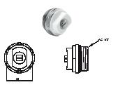 HG-TEC Lüftungsstpf. mit Kunststoffkopf 3/8" Messing vernickelt