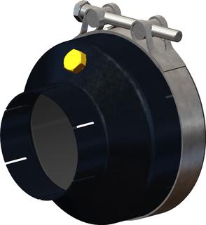 ATEC Kesseladapter eMAX 150mm, mit Dichtung und Spannschelle