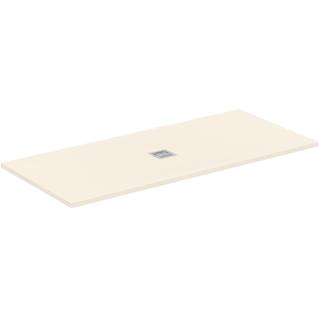 IS Rechteck-Brausewanne Ultra Flat S + 180x80x3cm, sandstein, Ablauf zentriert
