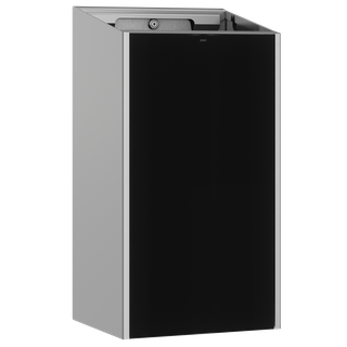 AR Abfallbehälter, EXOS, Edelstahl, AP, 300x573x250 mm, Front ESG schwarz, 30l