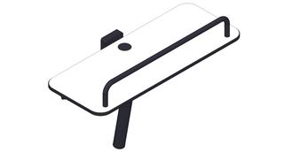 Giese Duschkonsole mit Reling und Glasabzieher, 300 x 225 x 132 mm