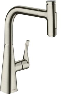 hansgrohe SPT-EHM 240 Metris Select M71 m Ausziehbr., 2jet, sBox, Edelst.-Optik
