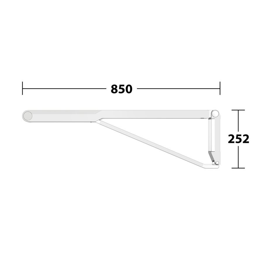 Artikelbild 11 des Artikels „Keuco WC-Stützklappgriff AXESS Care Aluminium silber-eloxiert/weiß, 850mm “