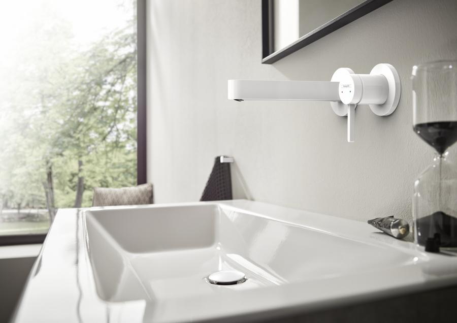 Artikelbild 2 des Artikels „hansgrohe Fertigmontageset Finoris UP-WT-EHM, f W, Ausl. 168mm, m.-we Ausladung 168 mm | mattweiß“