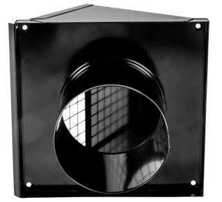 Wolf Wandhaube DN 125mm, schwarz (RAL 9005)