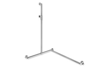 HEWI Edelstahl-Duschhandlauf System 900 1250x765x965mm, ES, tiefschwarz, rechts