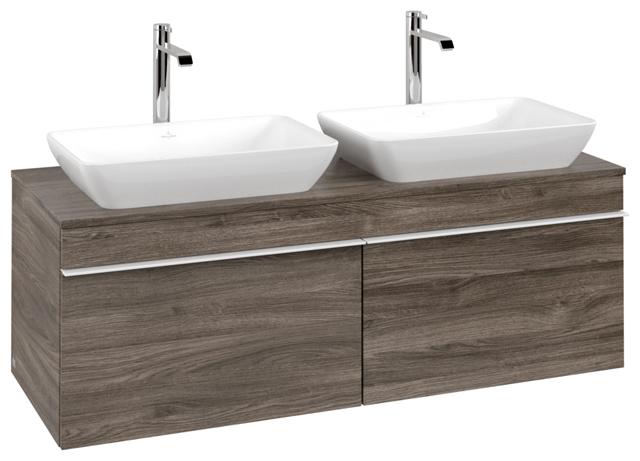 Artikelbild 2 des Artikels „V&B Waschtisch-Unterschrank Venticello 125,7x43,6x50,2cm, Gr. White, stone oak Griff White | stone oak“