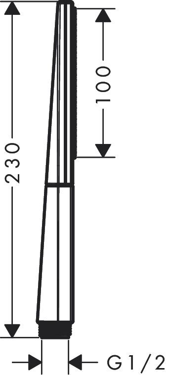 Artikelbild 3 des Artikels „hansgrohe St.h. Rainfinity 100 EcoSm. 100mm, Kopf, 1j, 9 l/m., brush. bla vc brushed black chrome“